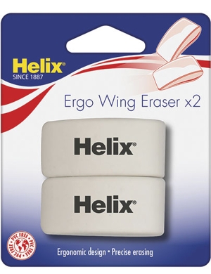 Helix Ergo Wing Erasers 2pk